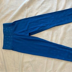 Carbon38 Takara shine royal blue and star pattern, high-rise,7/8 lengths